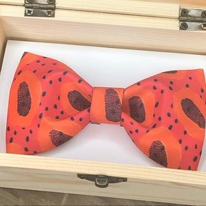 NEW Novelty Adjustable Bow Tie by NDT - Papaya